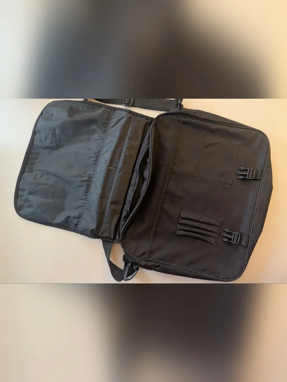 Vintage CENTRIXX Classic Black Canvas Messenger Shoulder Bag 16